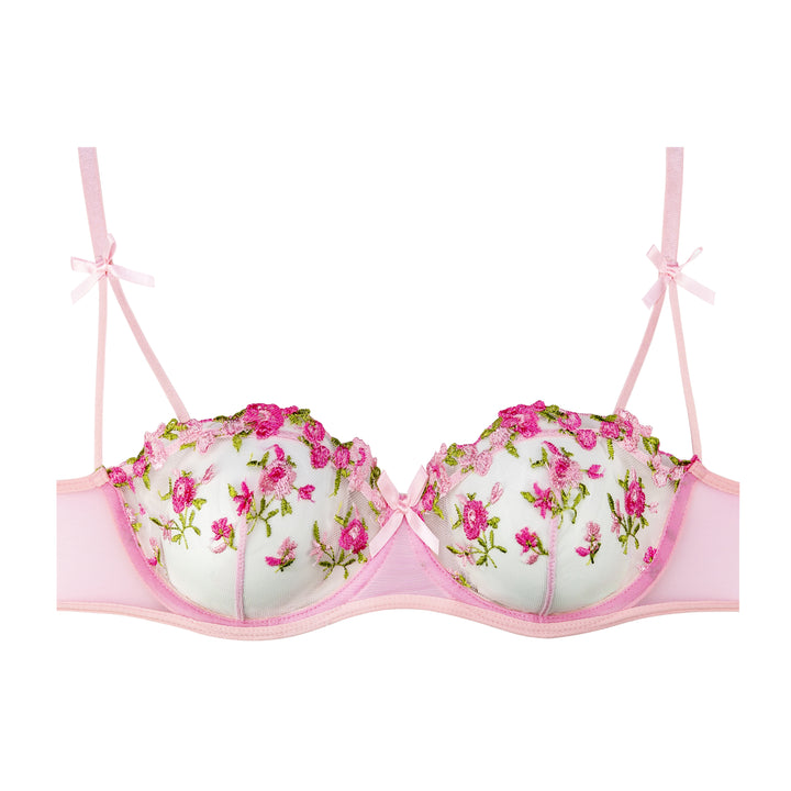 In Love Floral Embroidered Balconette Bra