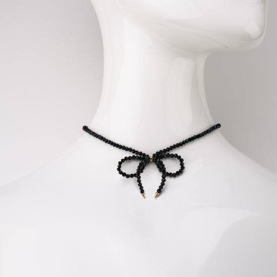 Black Bow Choker Necklace